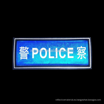 láminas de impresión reflexivas de la policía del logotipo del pvc